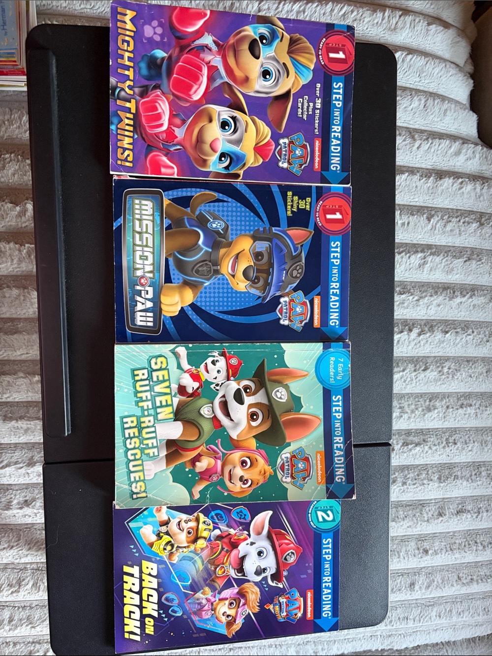 Paw Patrol Step into Reading Books - Blue, Purple & Pink Covers